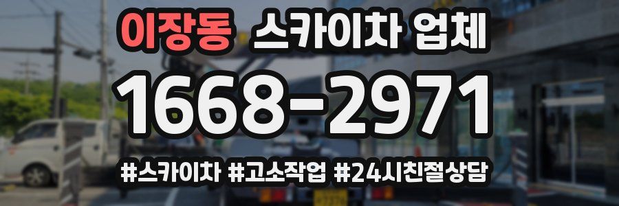 이장동 스카이차 업체