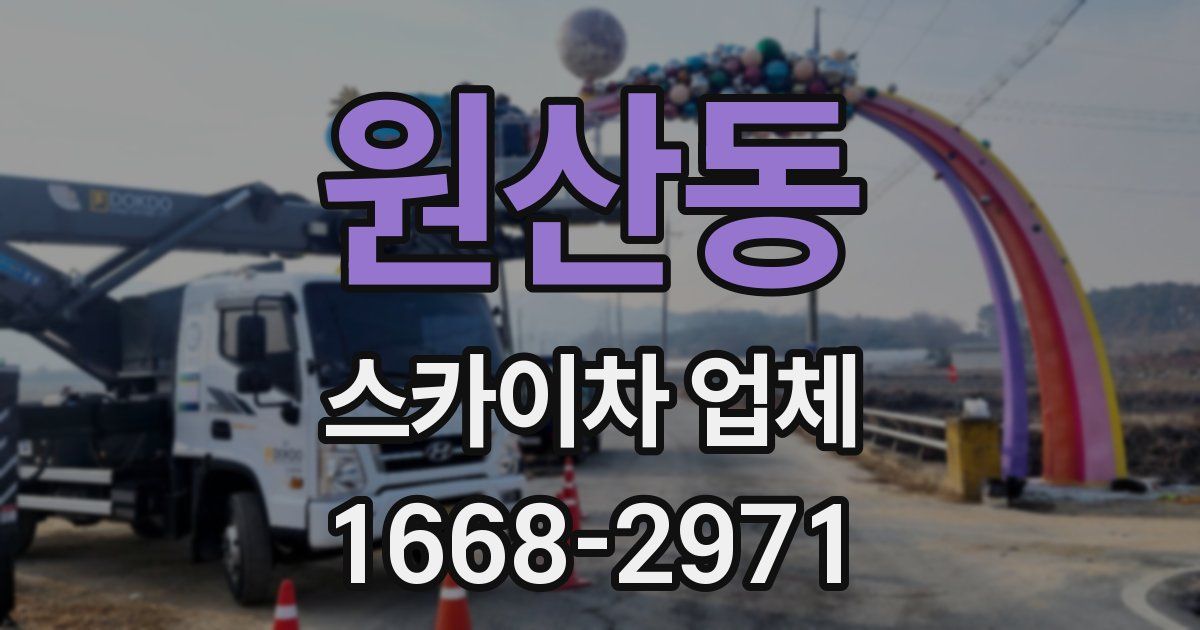 원산동 스카이차 업체