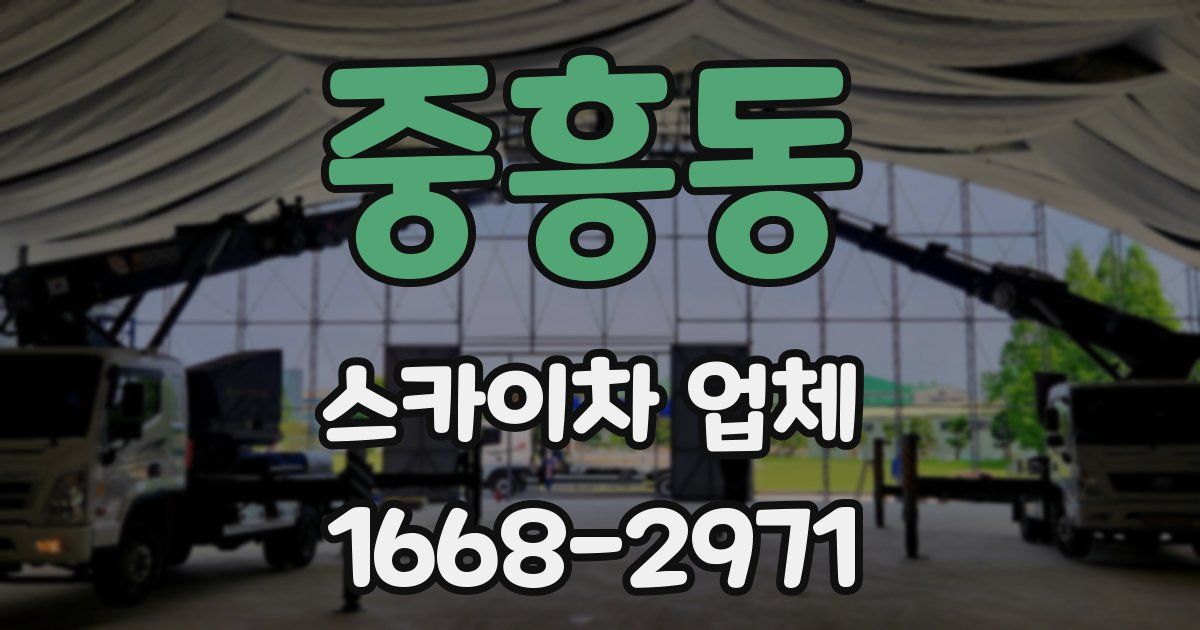 중흥동 스카이차 업체