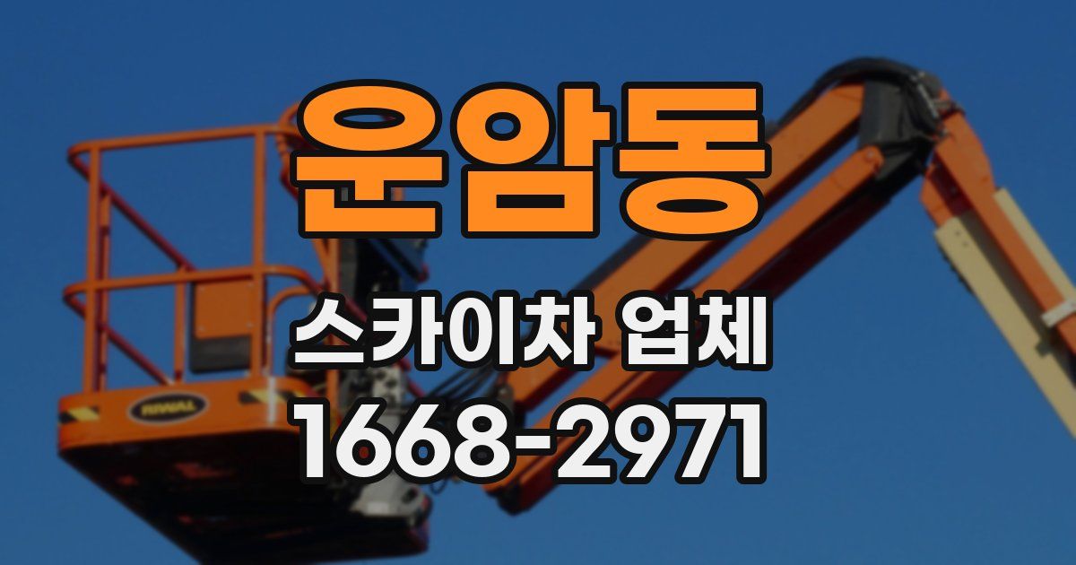 운암동 스카이차 업체