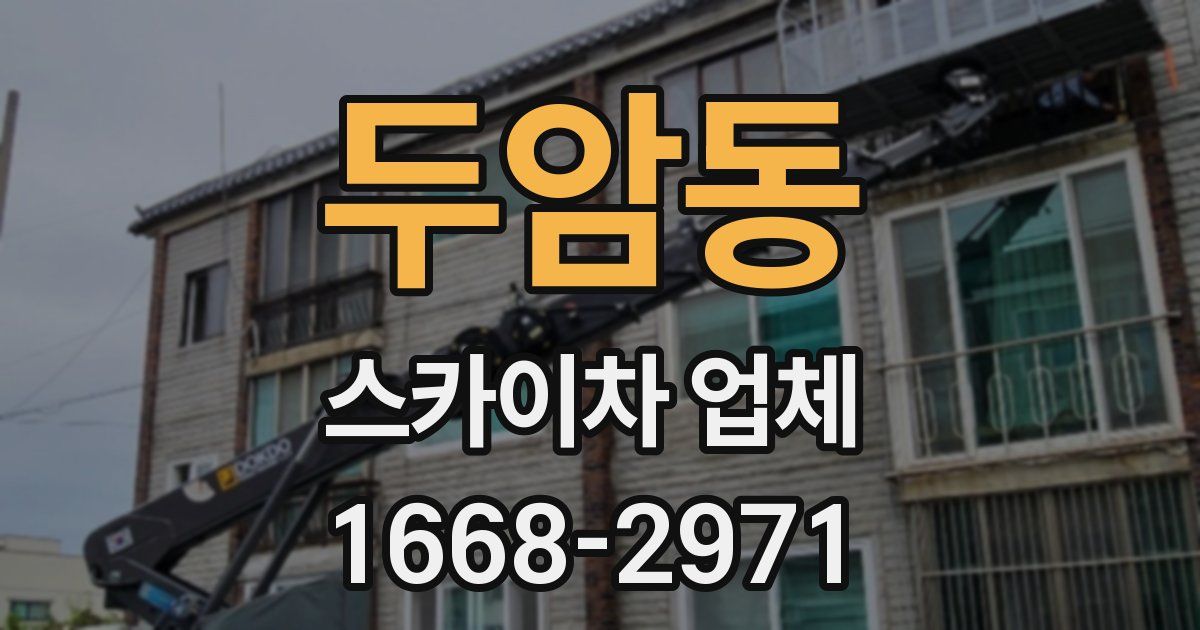 두암동 스카이차 업체
