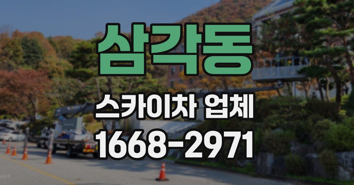 삼각동 스카이차 업체
