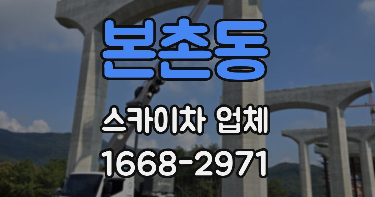 본촌동 스카이차 업체
