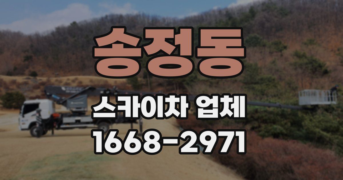 송정동 스카이차 업체