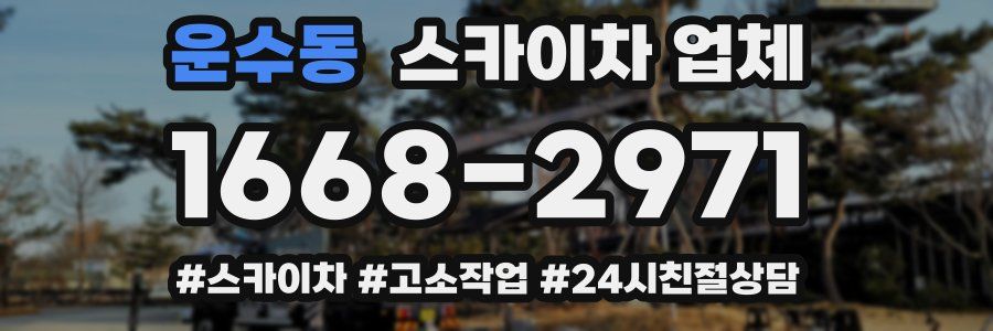 운수동 스카이차 업체