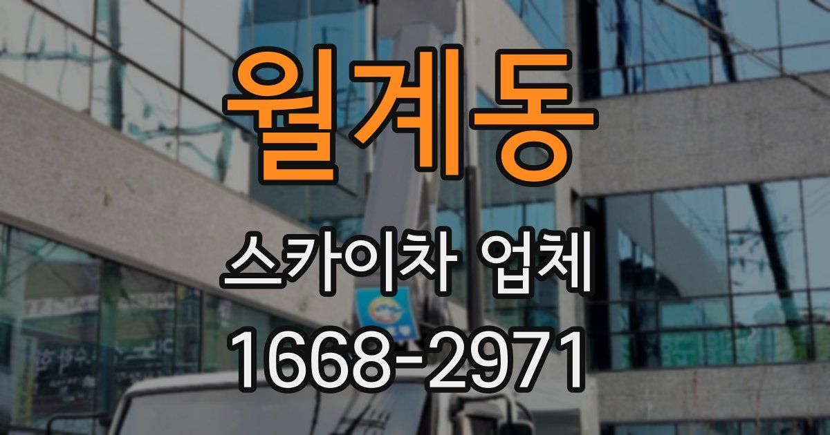 월계동 스카이차 업체