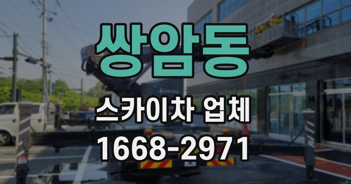 쌍암동 스카이차 업체