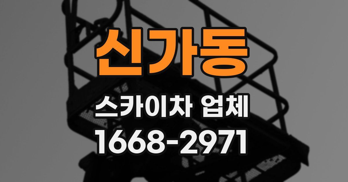 신가동 스카이차 업체