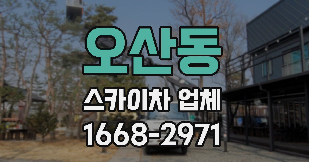 오산동 스카이차 업체