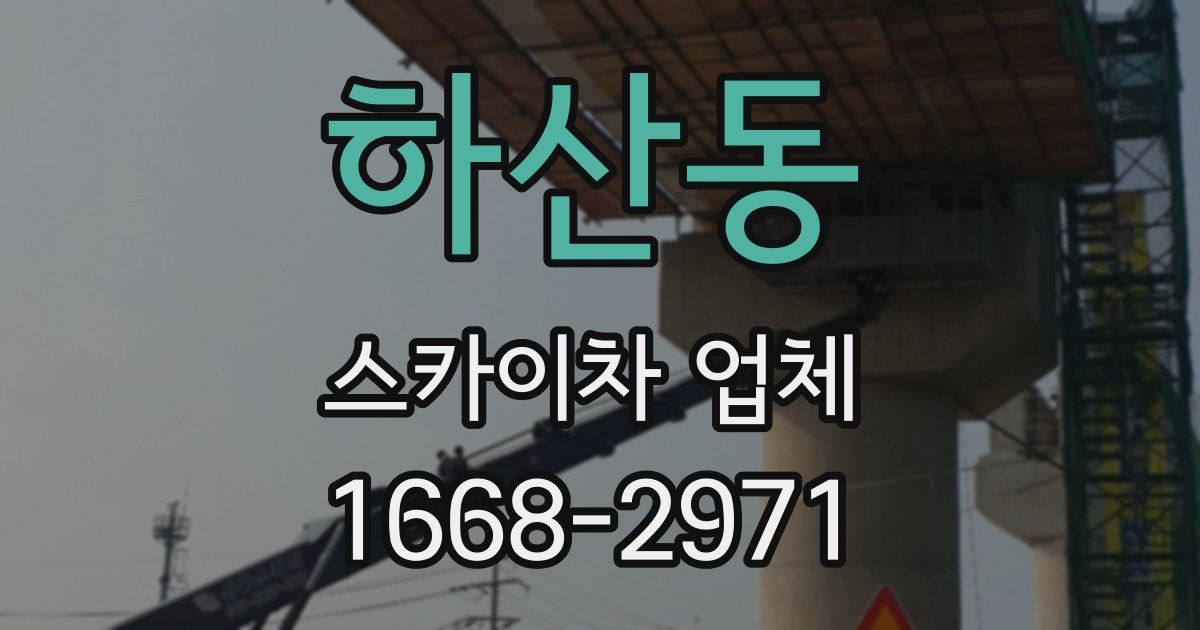 하산동 스카이차 업체