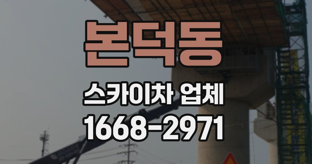 본덕동 스카이차 업체