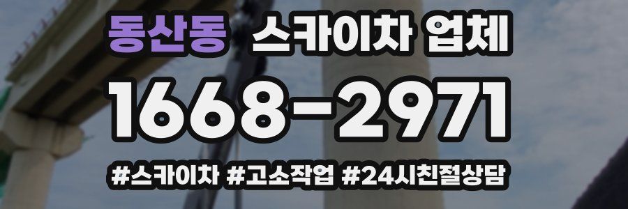 동산동 스카이차 업체