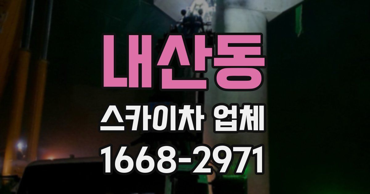 내산동 스카이차 업체