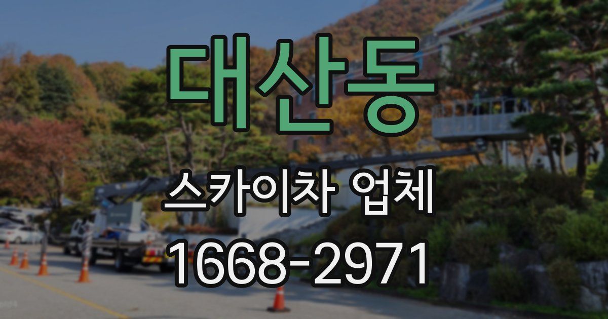 대산동 스카이차 업체