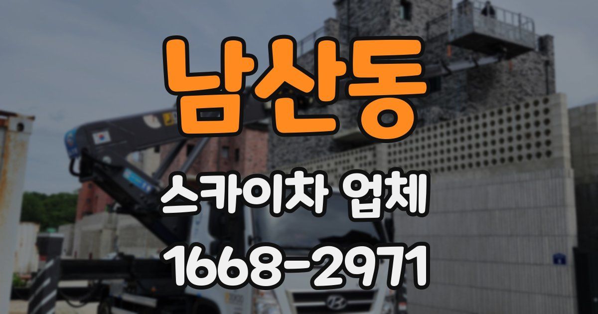 남산동 스카이차 업체