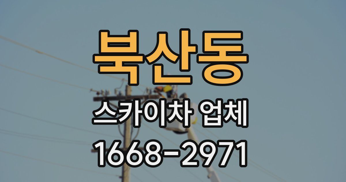 북산동 스카이차 업체