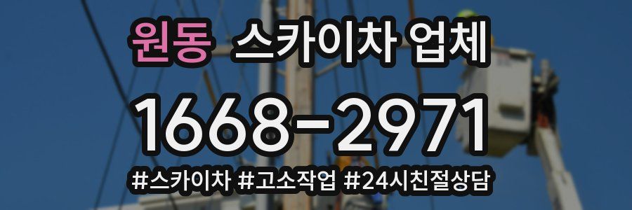 원동 스카이차 업체