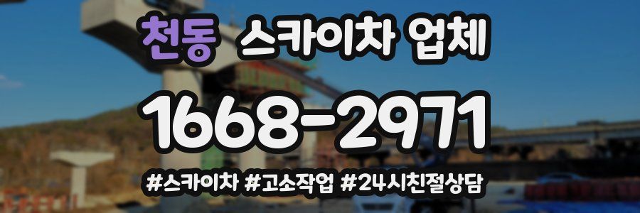 천동 스카이차 업체