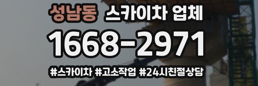 성남동 스카이차 업체
