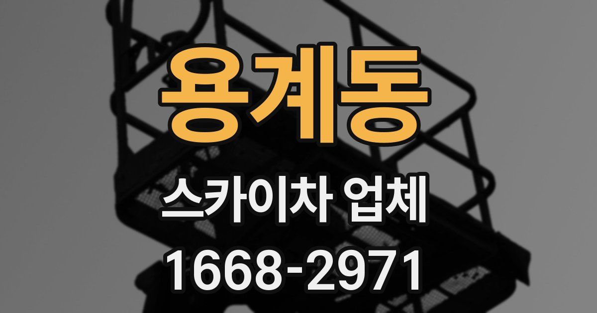 용계동 스카이차 업체