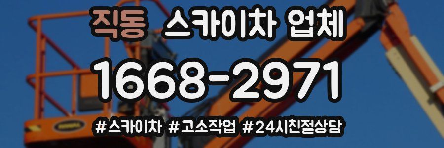직동 스카이차 업체