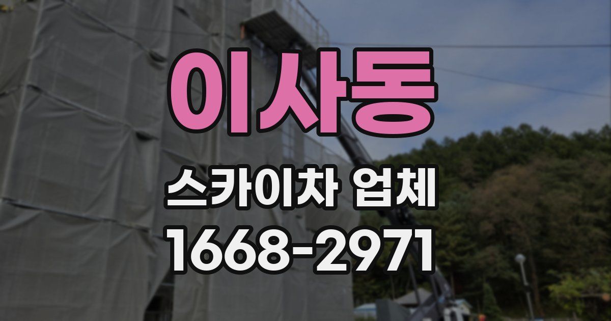 이사동 스카이차 업체