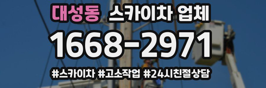 대성동 스카이차 업체