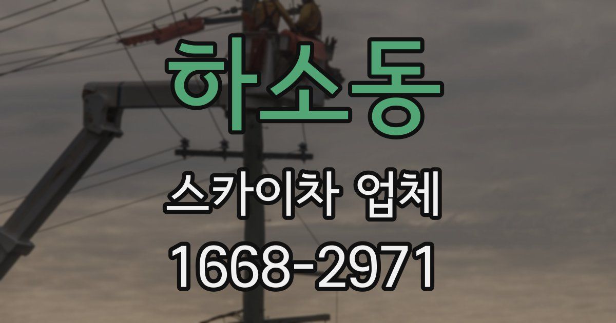 하소동 스카이차 업체