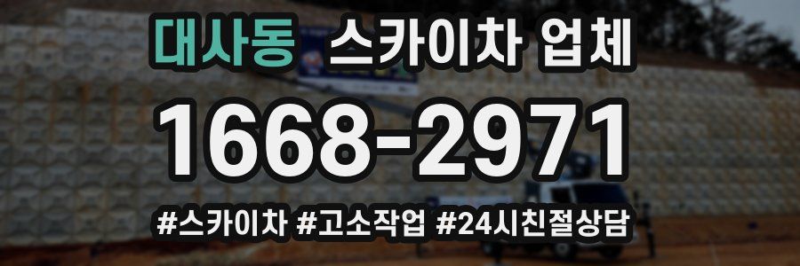 대사동 스카이차 업체