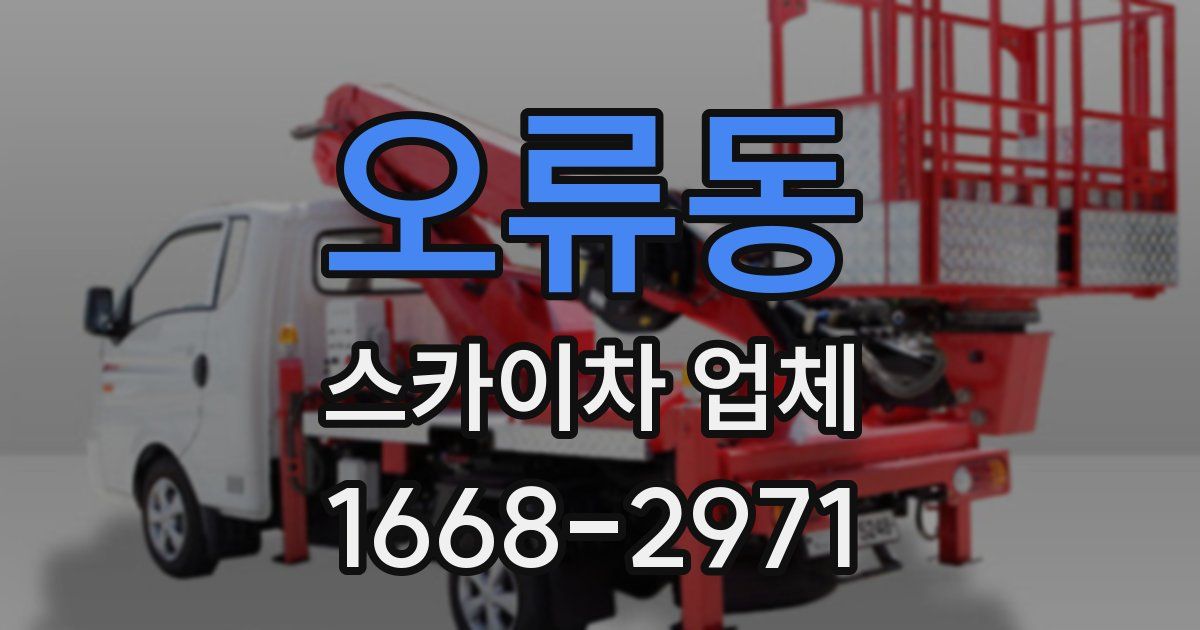 오류동 스카이차 업체