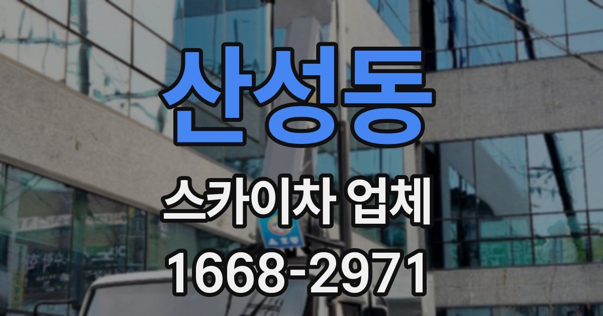 산성동 스카이차 업체