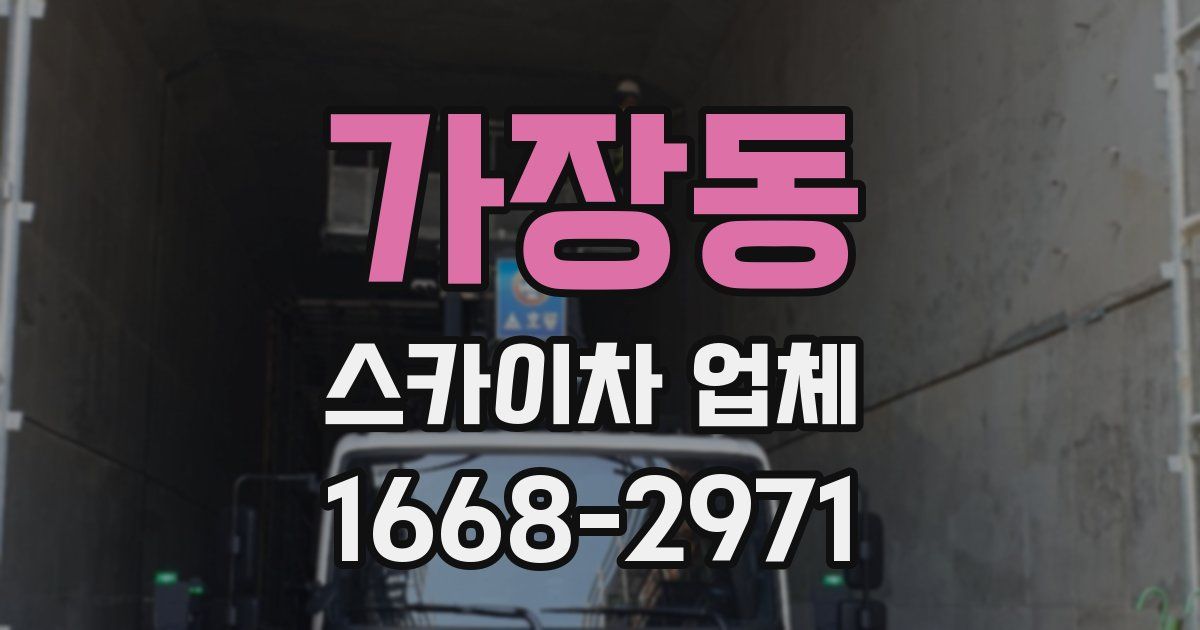가장동 스카이차 업체