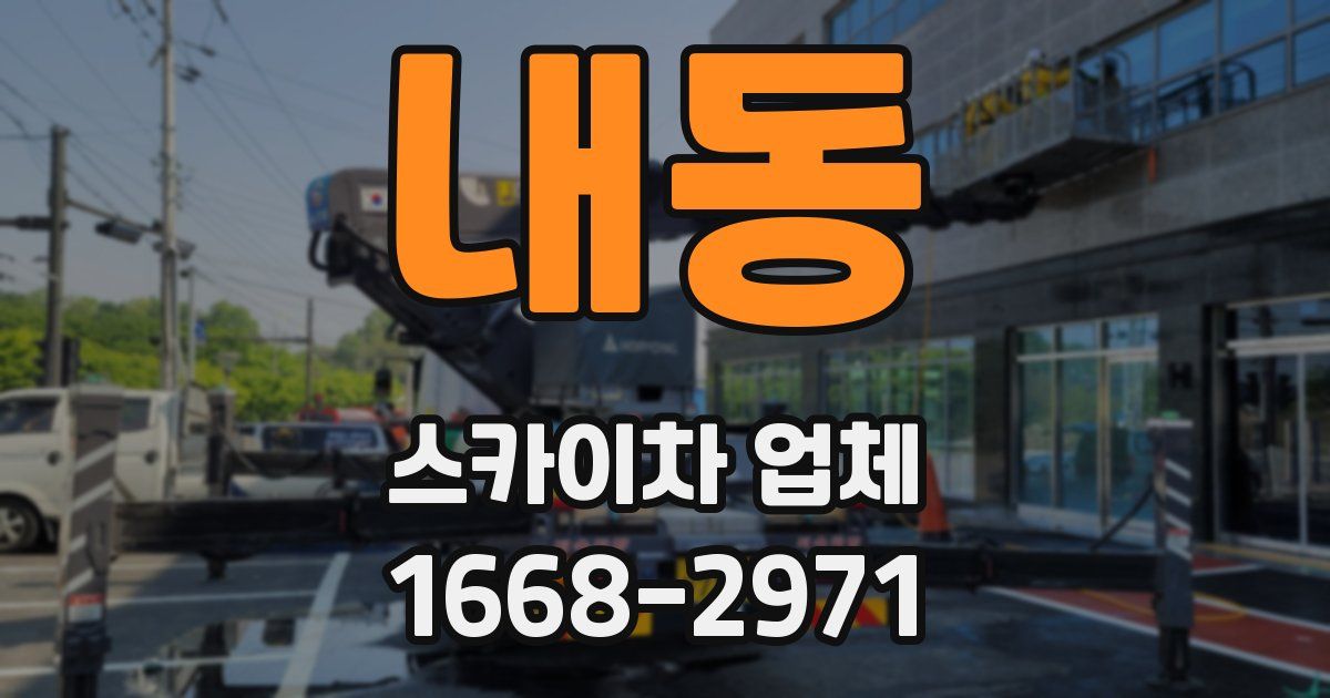 내동 스카이차 업체