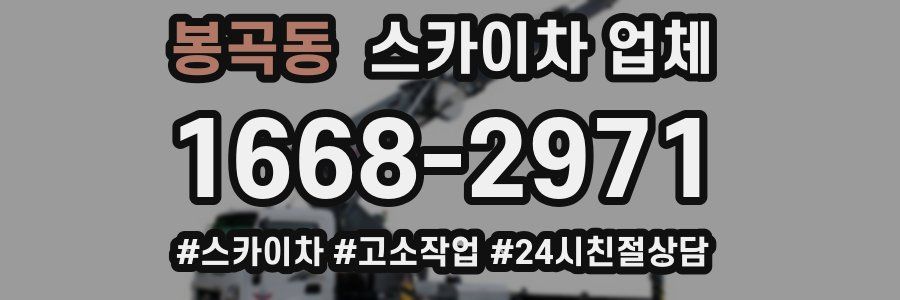 봉곡동 스카이차 업체