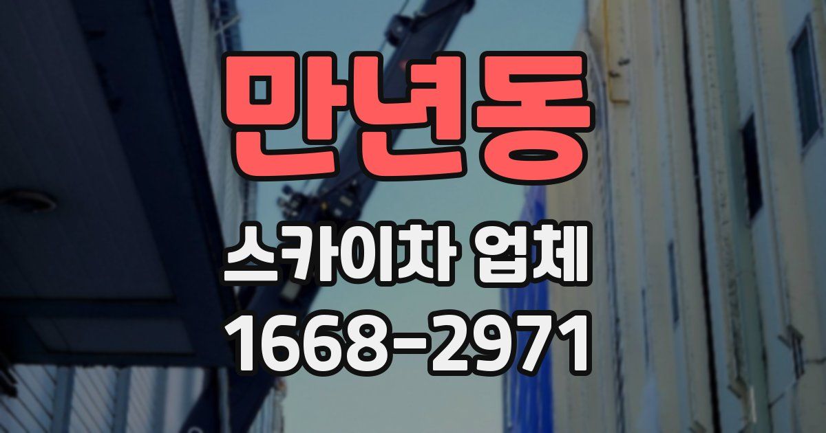 만년동 스카이차 업체
