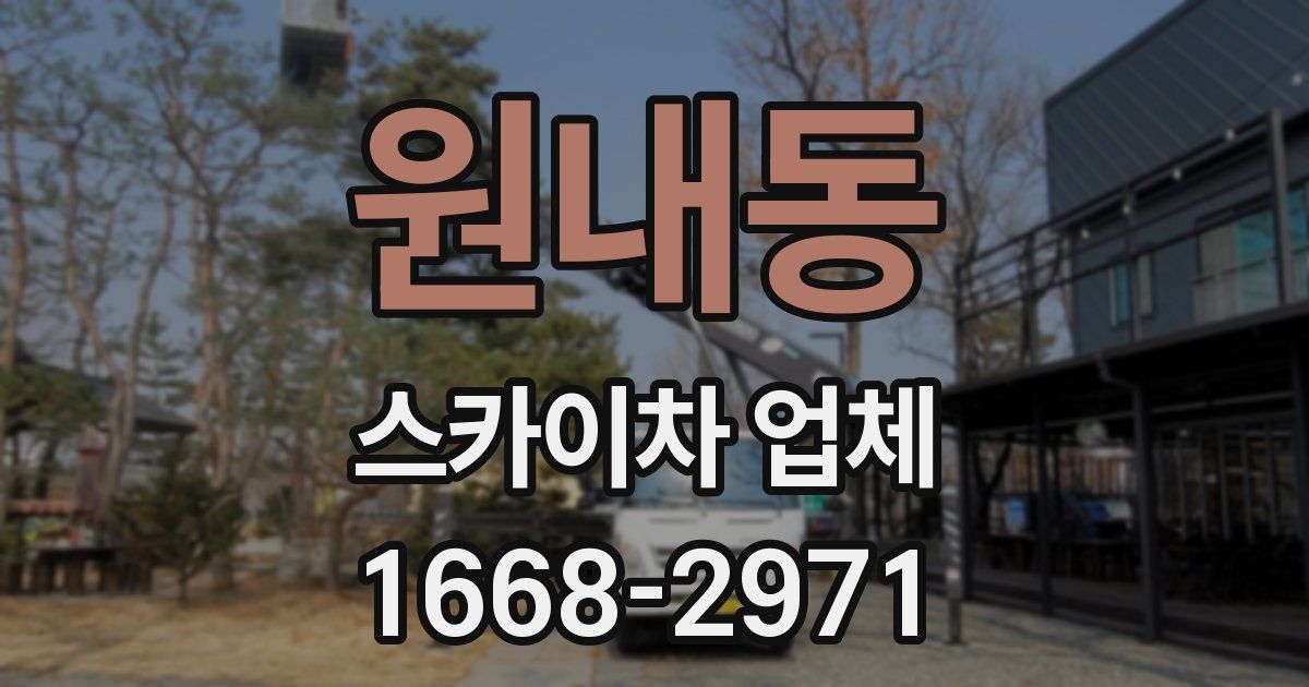 원내동 스카이차 업체