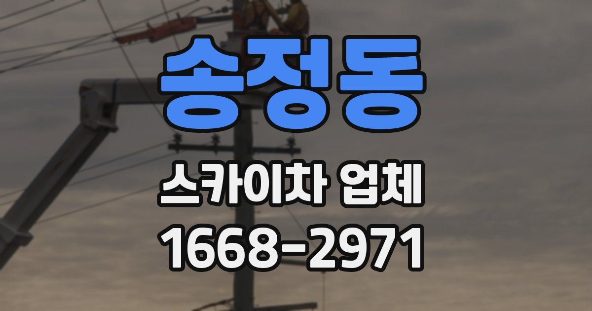 송정동 스카이차 업체