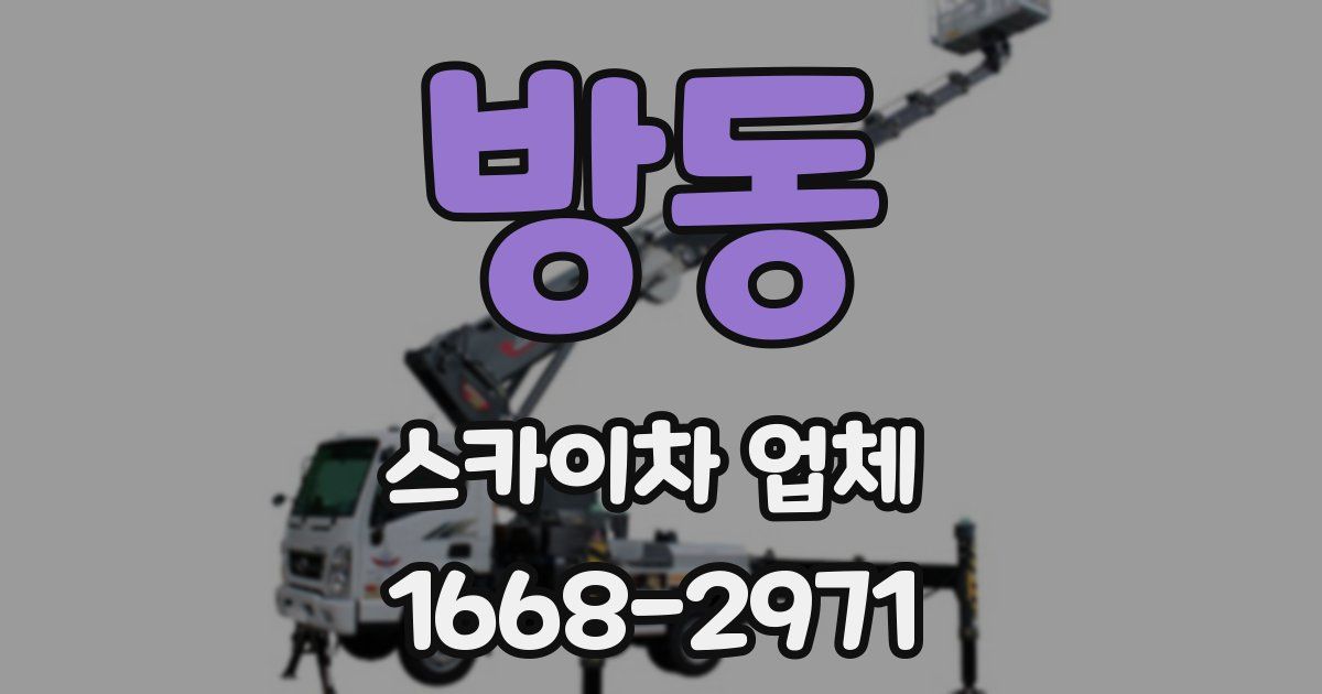 방동 스카이차 업체