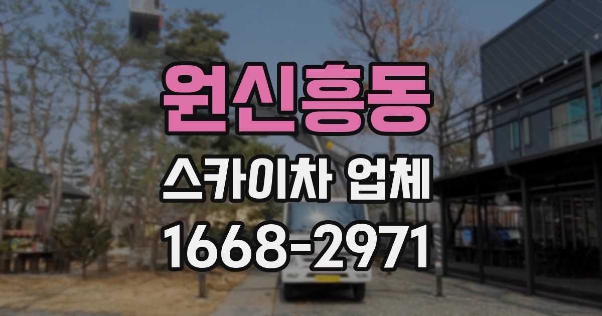 원신흥동 스카이차 업체