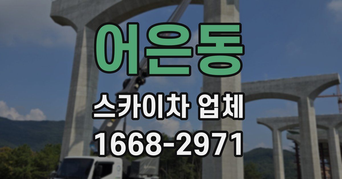 어은동 스카이차 업체