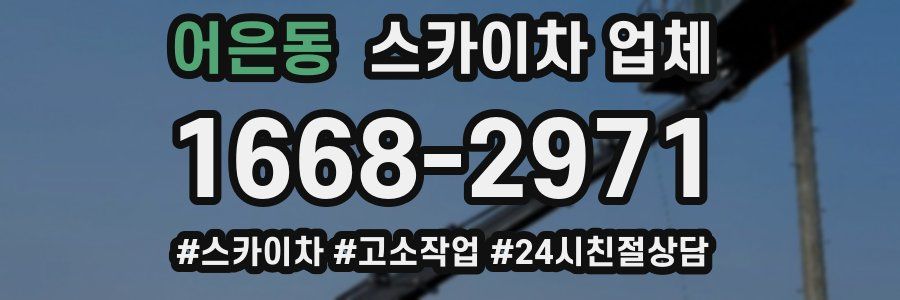 어은동 스카이차 업체