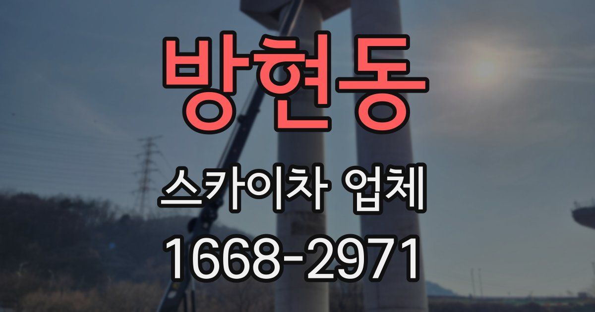 방현동 스카이차 업체