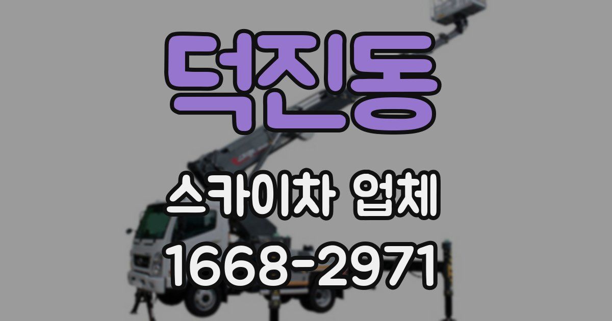 덕진동 스카이차 업체