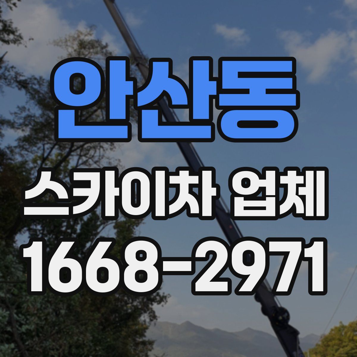 안산동 스카이차 업체