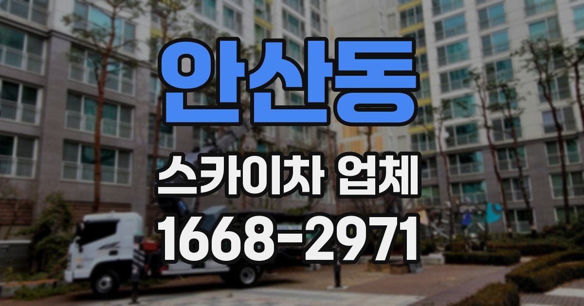 안산동 스카이차 업체