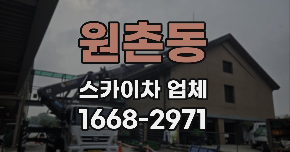 원촌동 스카이차 업체
