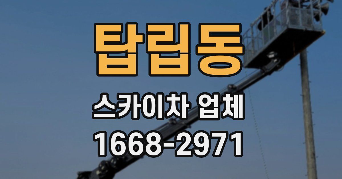 탑립동 스카이차 업체