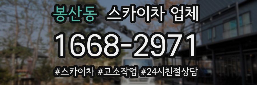 봉산동 스카이차 업체