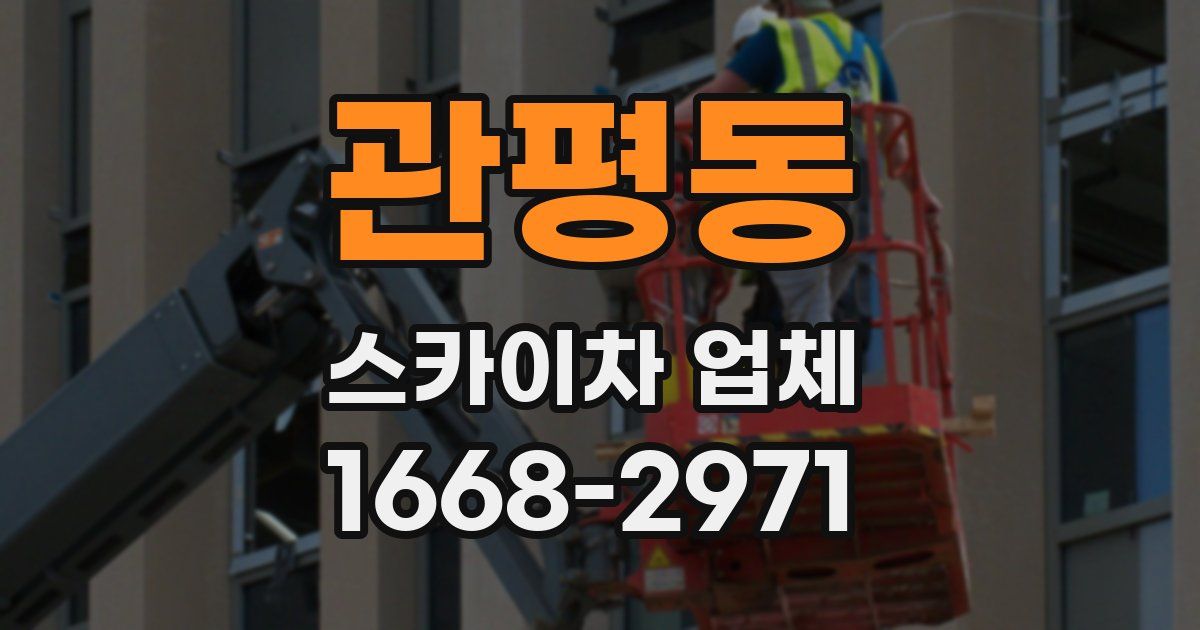 관평동 스카이차 업체