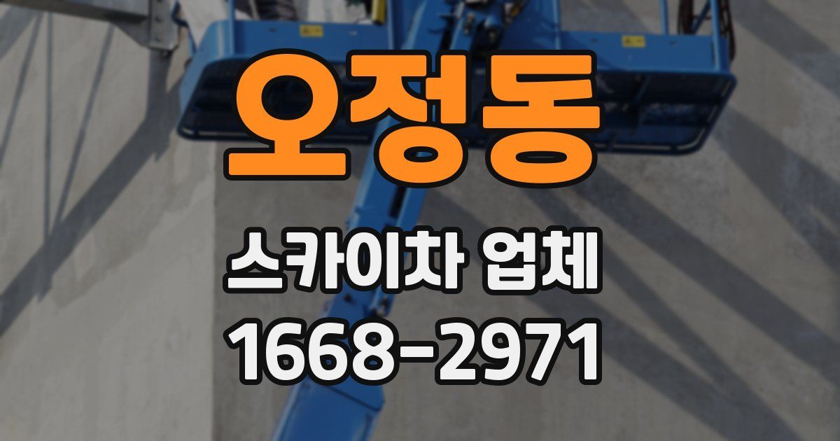 오정동 스카이차 업체